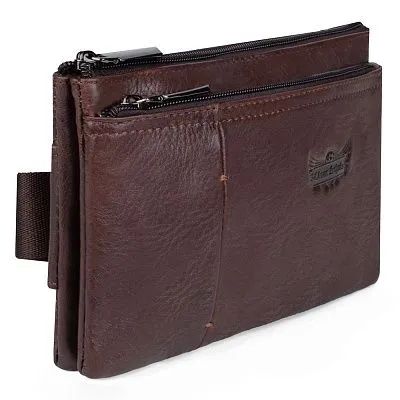 Сумка на пояс ZZ-7719 коричневая нат.кожа