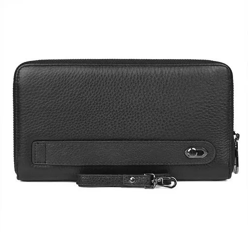 Клатч муж MO-6022 двойной черн. нат.кожа