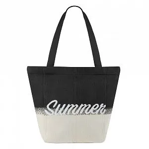 Сумка шоппер BG-580 черная трикотаж Summer