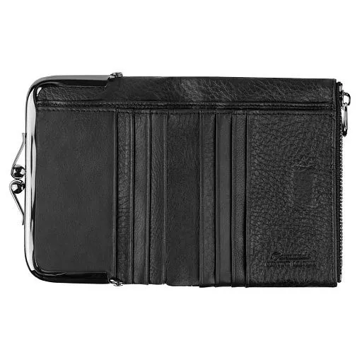 Кошелек женский MO-6166-105 черный натуральная кожа
