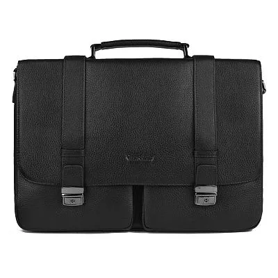 Портфель HT-9367-1 черный нат.кожа