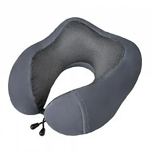 Подушка 3400 memory foam велюр/трикотаж т.серая